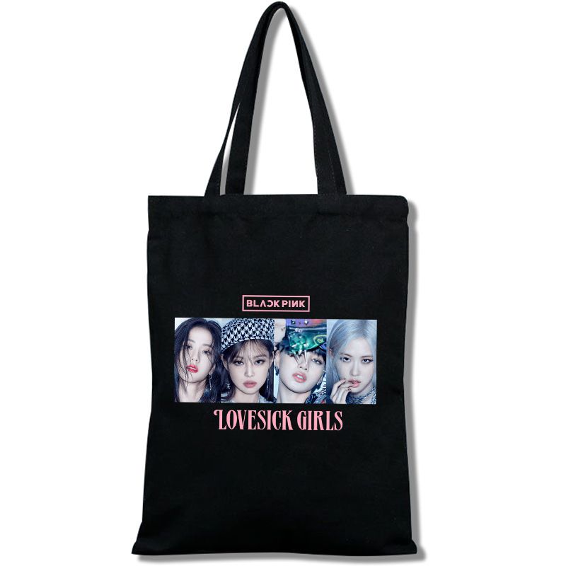 Fashion L Black Canvas Printed Large Capacity Shoulder Bag,Messenger bags
