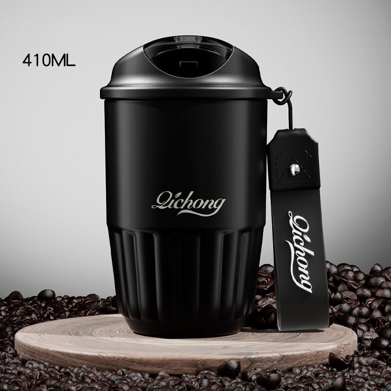 Fashion Black Stainless Steel Large Capacity Thermos Cup,Household goods
