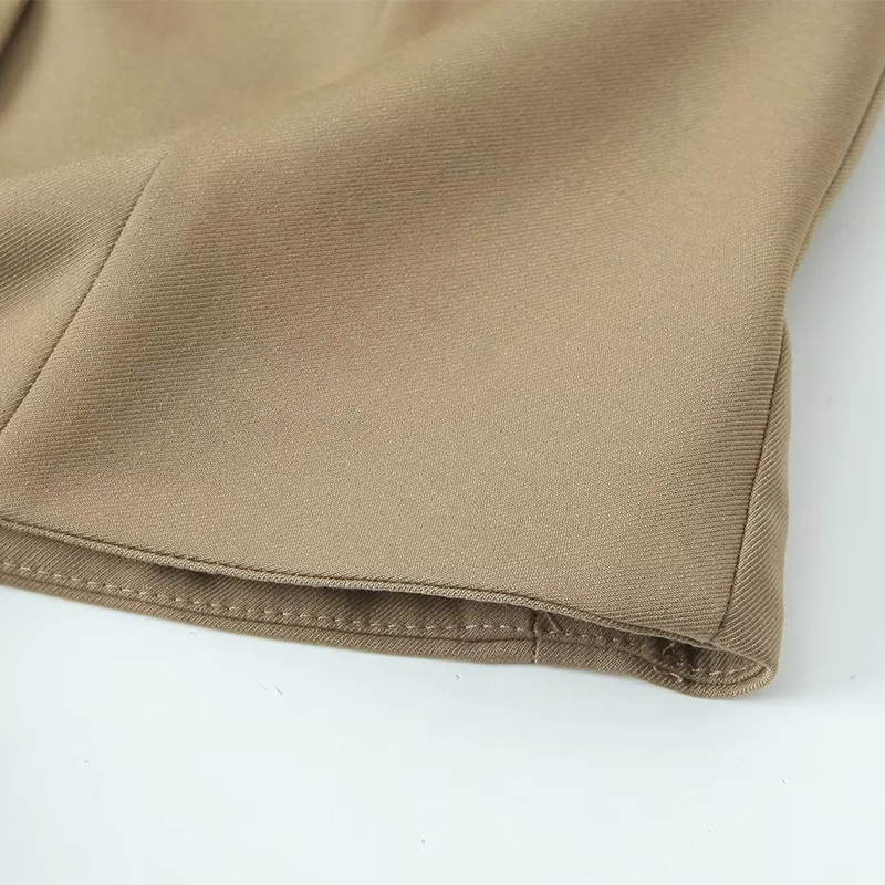 Fashion Khaki Polyester Buttoned Vest Jacket,Coat-Jacket