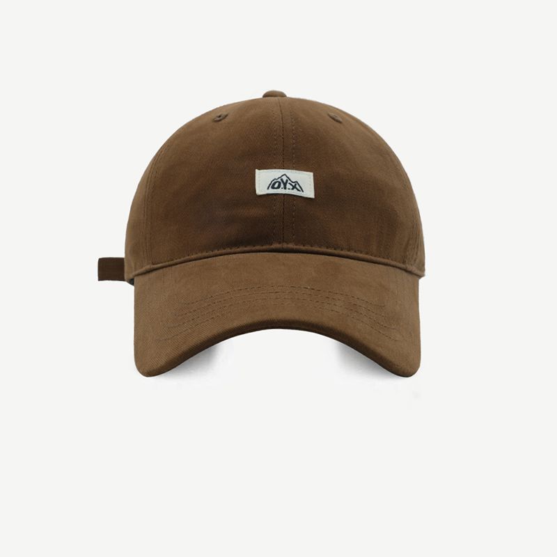 Fashion Brown Lettering Cloth Logo Wide Brim Baseball Cap,Baseball Caps