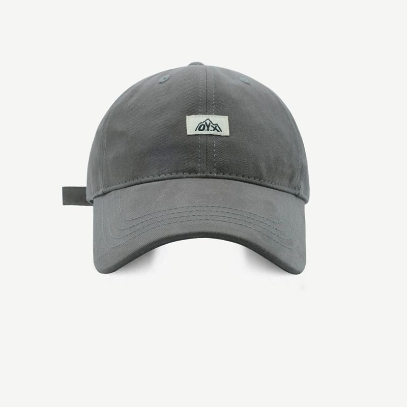 Fashion Grey Lettering Cloth Logo Wide Brim Baseball Cap,Baseball Caps