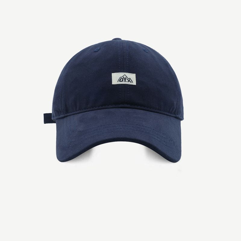 Fashion Navy Blue Lettering Cloth Logo Wide Brim Baseball Cap,Baseball Caps