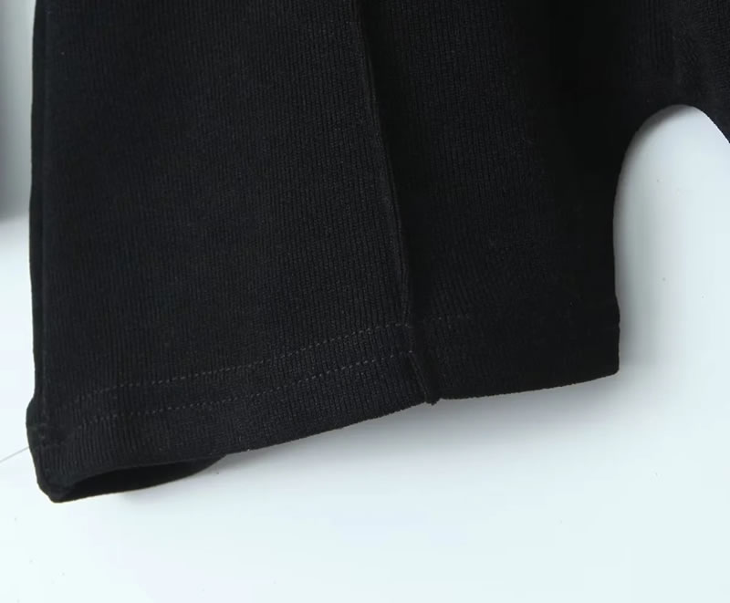 Fashion Black Knitted Zipper Jumpsuit,Unitards