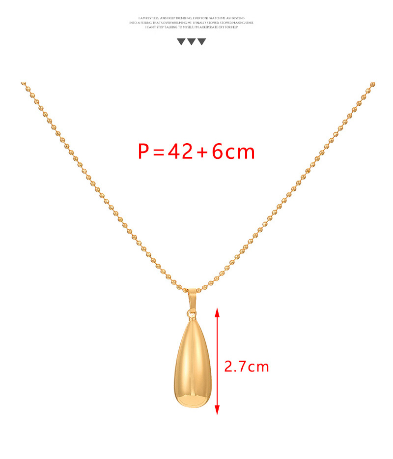 Fashion Golden 1 Copper Drop Pendant Bead Necklace,Necklaces