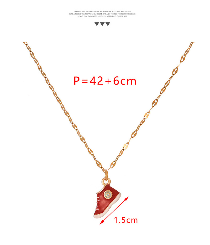 Fashion Color 5 Titanium Steel Oil Dripping Cartoon Pendant Necklace,Necklaces