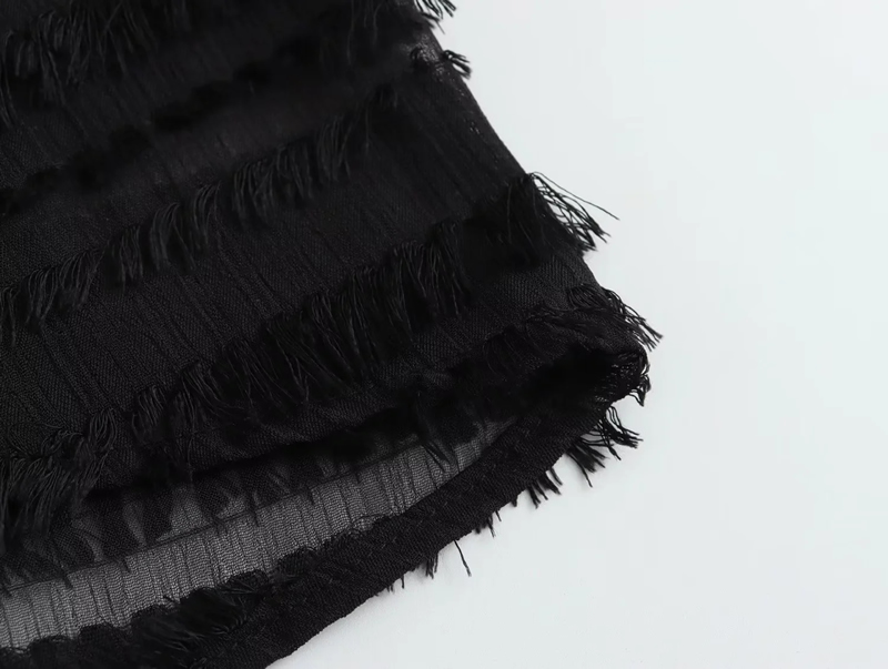 Fashion Black One Shoulder Puff Sleeve Knee Length Skirt,Knee Length