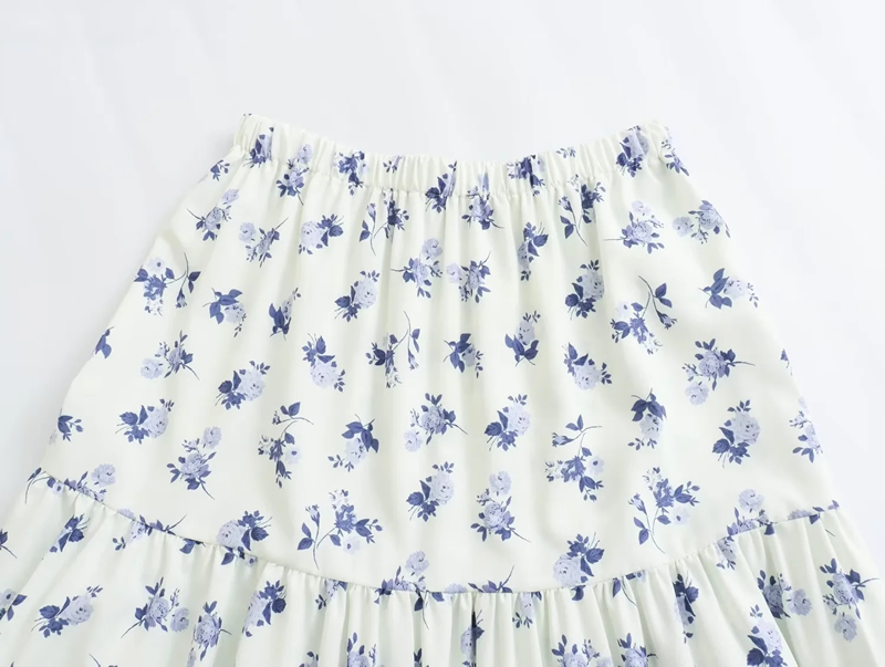 Fashion White Polyester Printed Suspender Skirt Suit,Tank Tops & Camis