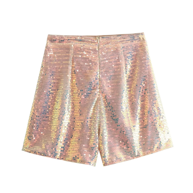 Fashion Color Polyester Sequin Shorts,Shorts