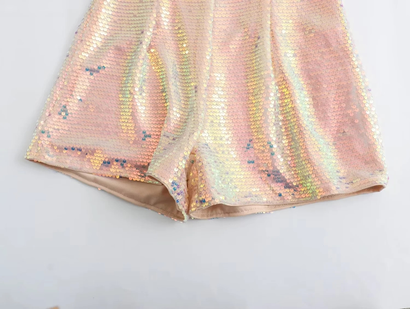 Fashion Color Polyester Sequin Shorts,Shorts