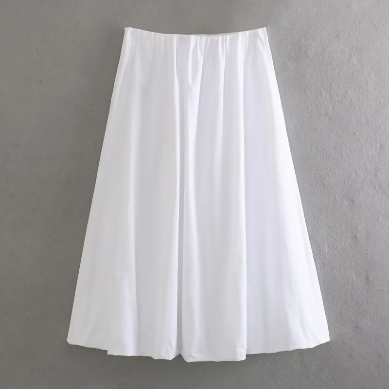Fashion Black Cotton Pleated Skirt,Skirts
