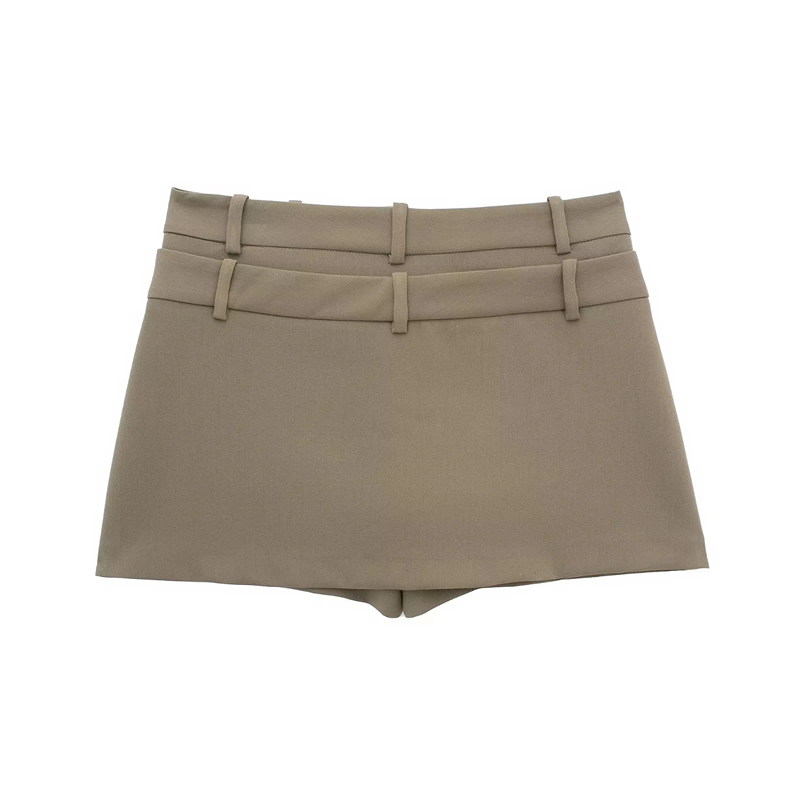 Fashion Brown Double Waist Skirt,Skirts
