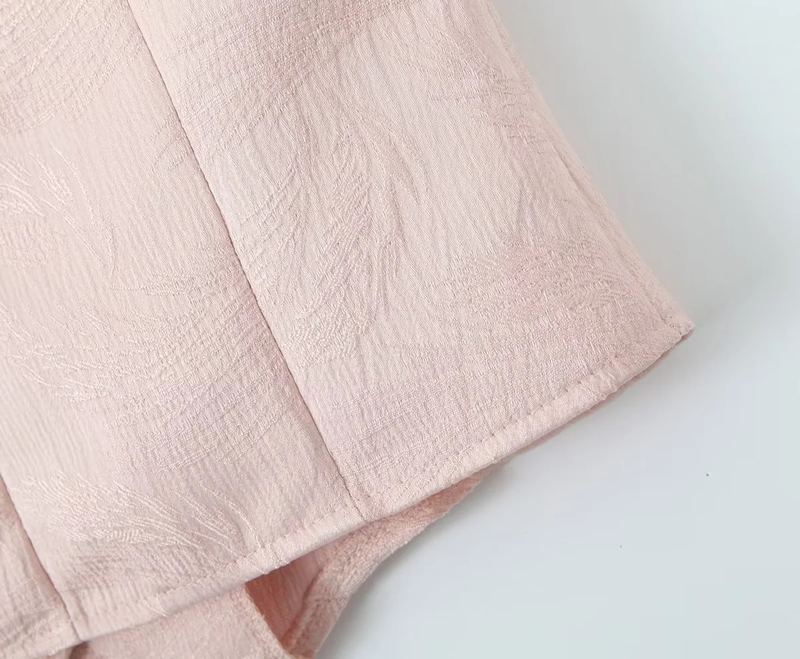 Fashion Pink Polyester Jacquard Vest Straight-leg Trousers Suit,Coat-Jacket