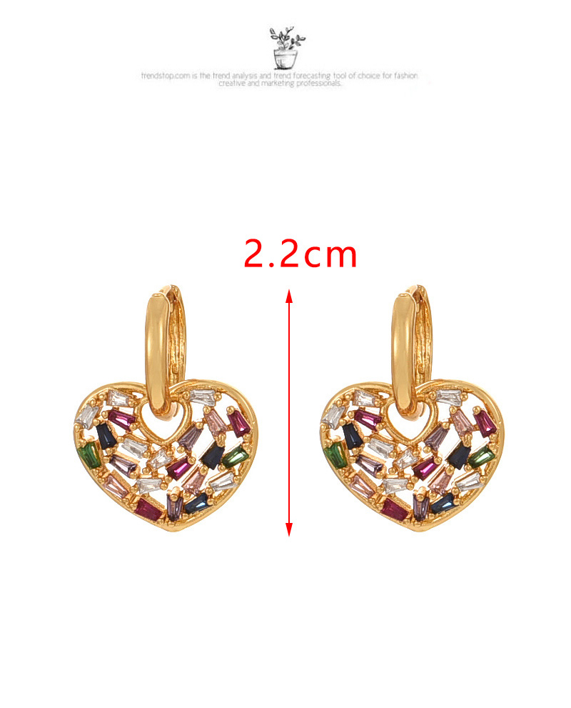 Fashion White Copper Inlaid Zircon Love Earrings,Earrings