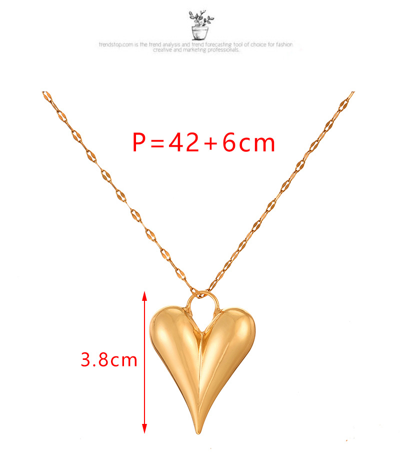 Fashion Silver Titanium Steel Love Necklace (large),Necklaces