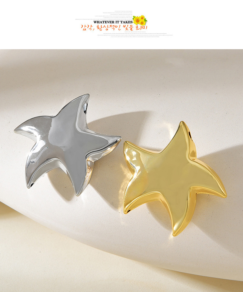 Fashion Gold Copper Five-pointed Star Accessories,Jewelry Findings & Components
