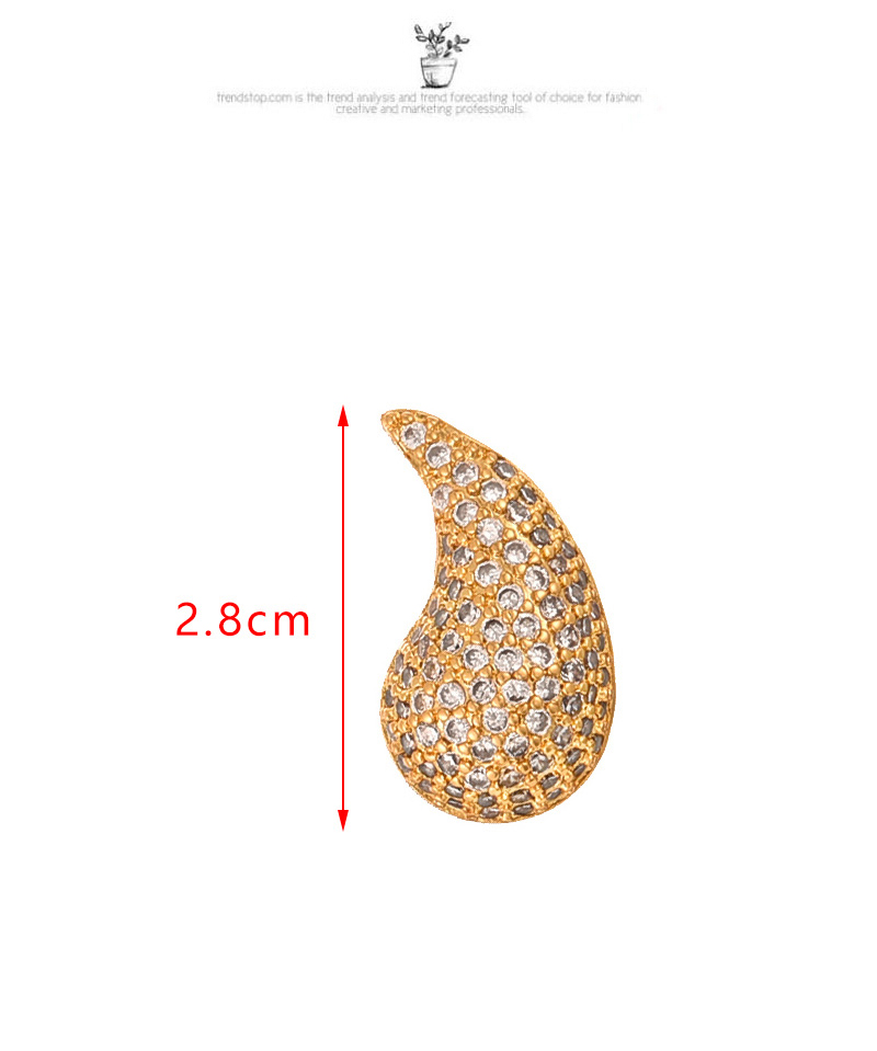 Fashion Gold Copper Inlaid Zircon Water Drop Accessories,Jewelry Findings & Components