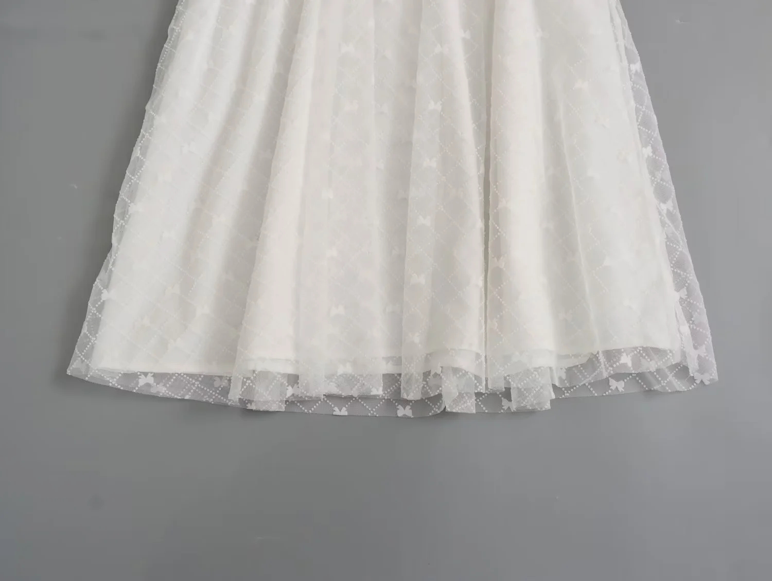 Fashion White Mesh Suspender Skirt,Mini & Short Dresses
