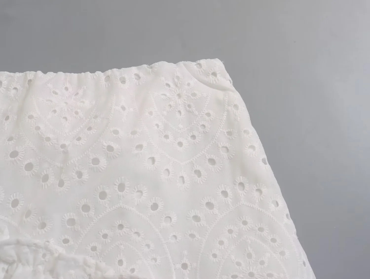 Fashion White Polyester Embroidered Irregular Skirt,Skirts