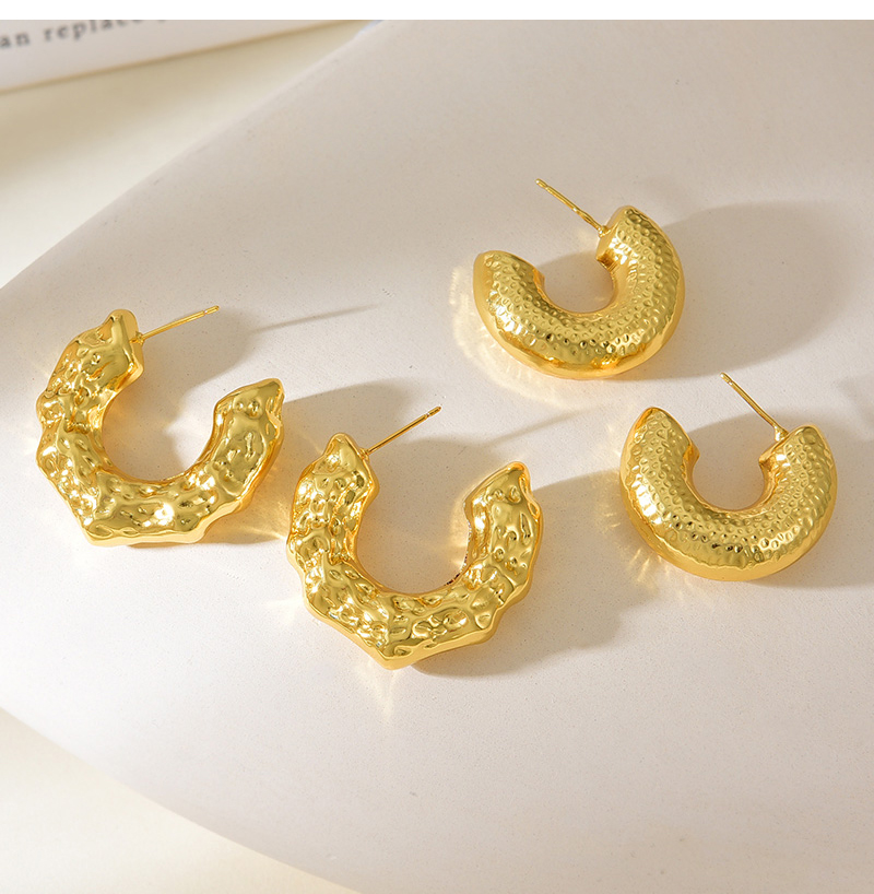 Fashion Golden 1 Copper Geometric C-shaped Earrings,Earrings