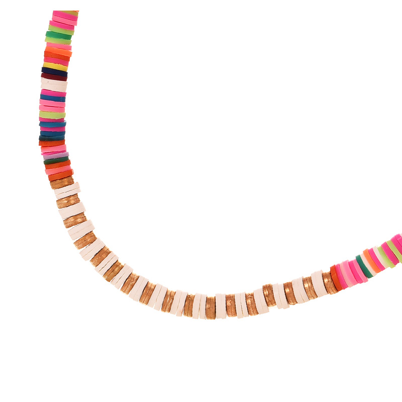 Fashion Color Soft Clay Colorful Beaded Necklace,Beaded Necklaces