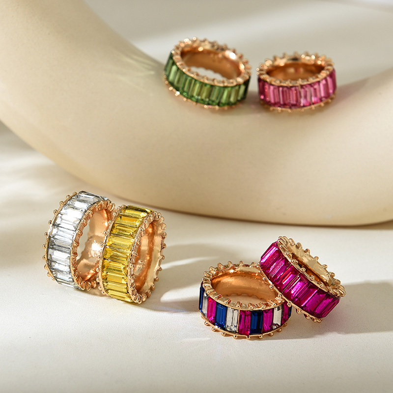Fashion Color Alloy Diamond Round Ring,Fashion Rings