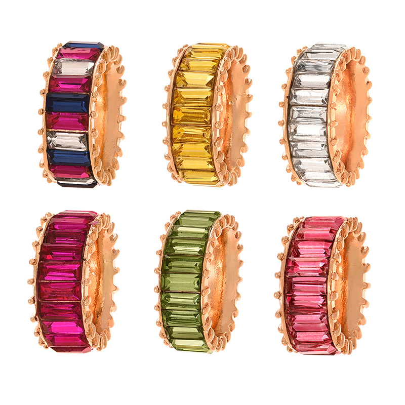 Fashion Color Alloy Diamond Round Ring,Fashion Rings