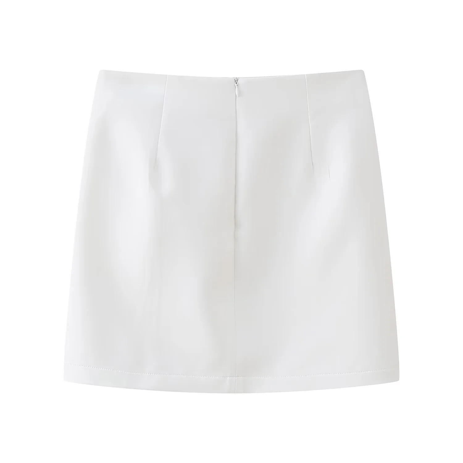 Fashion White Polyester Floral Slit Skirt,Skirts
