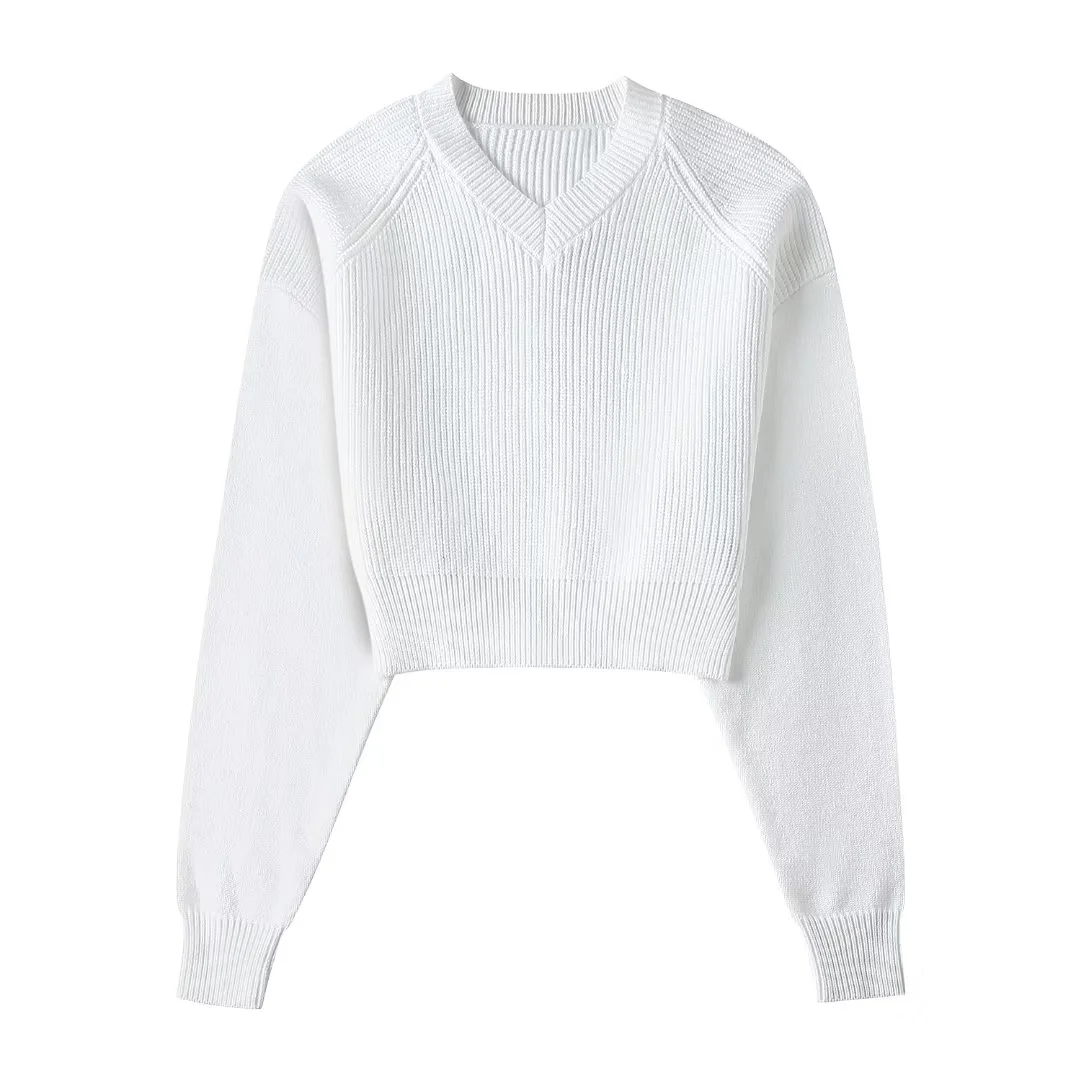 Fashion White Woven Knitted Sweater,Sweater