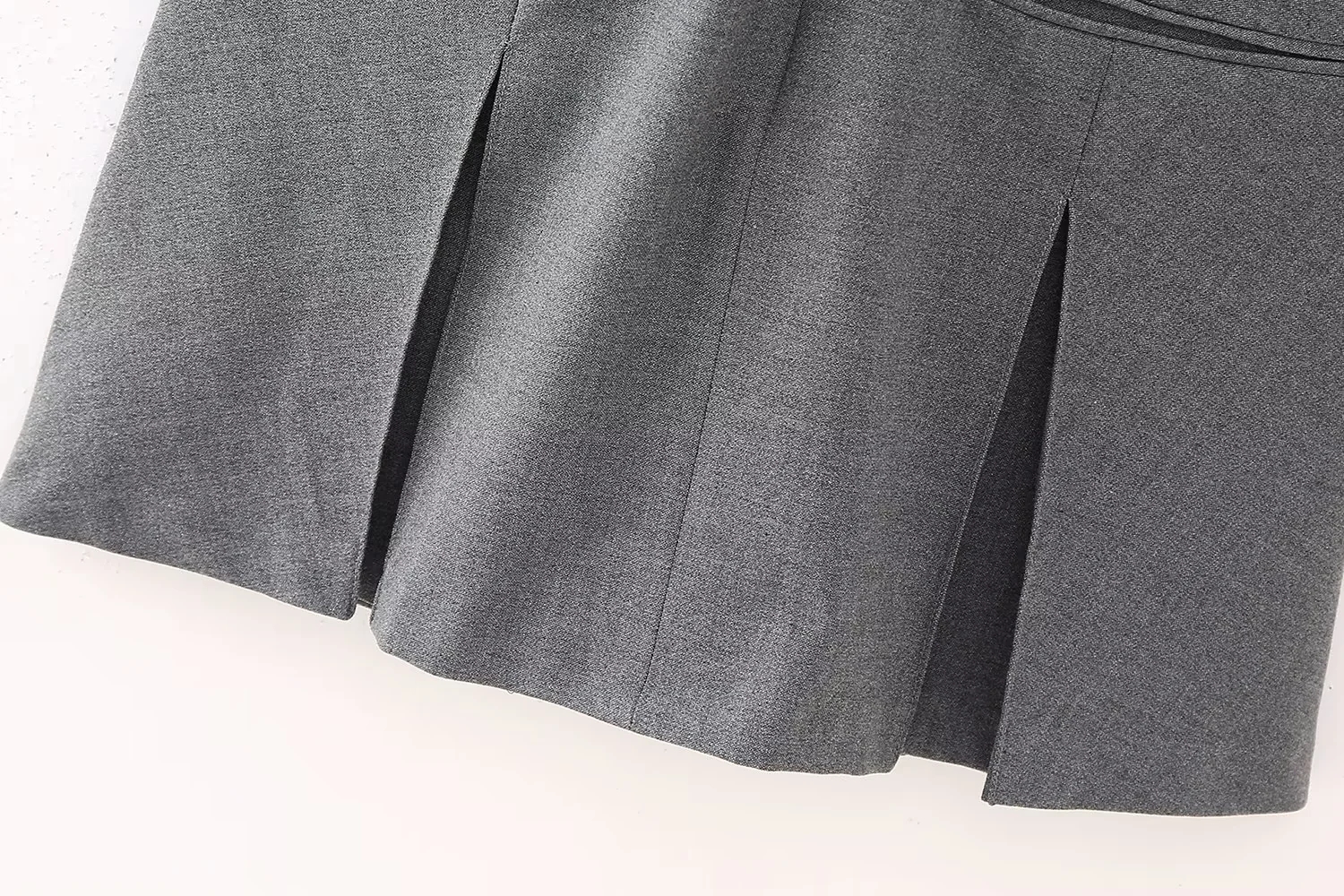 Fashion Black Polyester Wide Pleated Lapel Skirt,Skirts