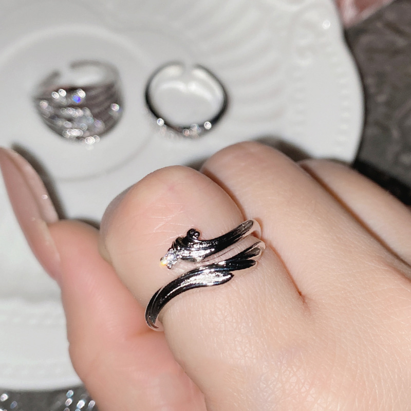 Fashion 3# Copper And Diamond Geometric Multi-layered Ring,Rings