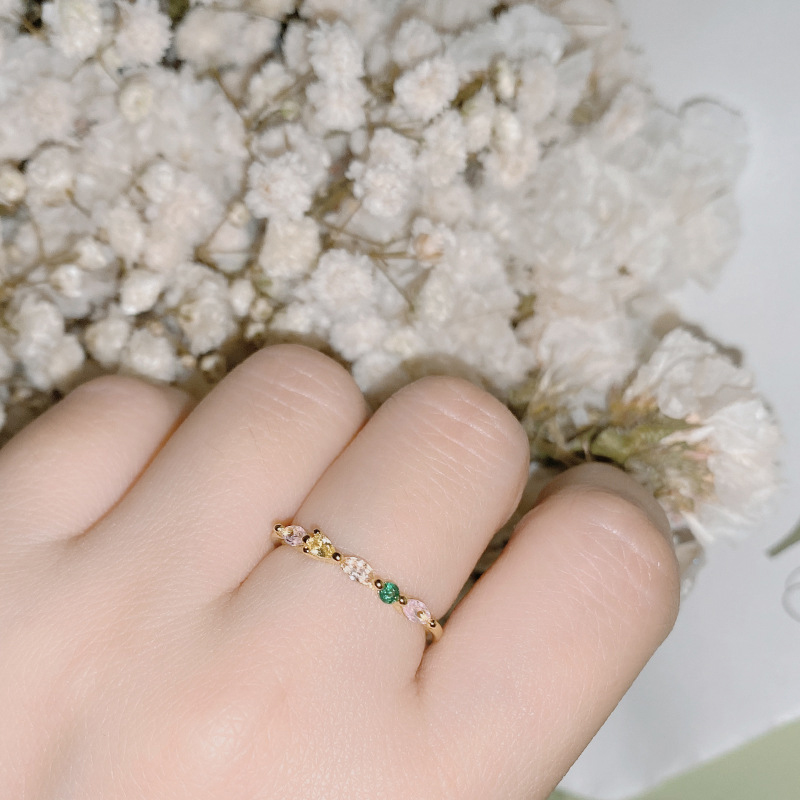 Fashion Gold Copper Diamond Geometric Ring,Rings