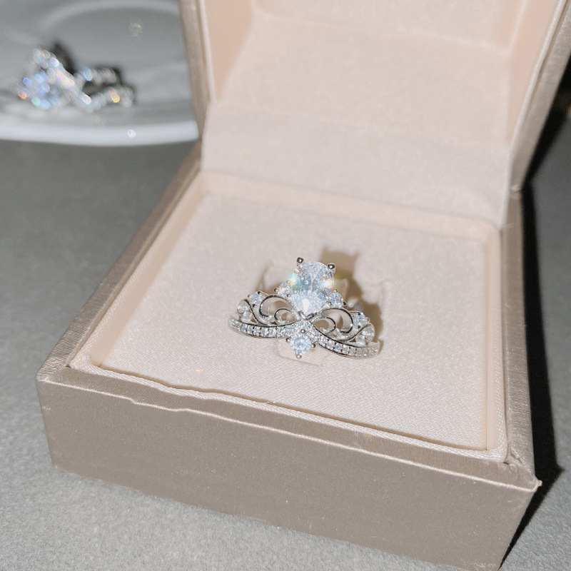Fashion Silver Copper Diamond Geometric Ring,Rings