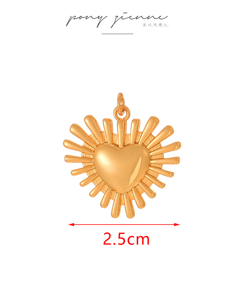 Fashion Golden 1 Copper Irregular Love Pendant Accessories,Jewelry Findings & Components