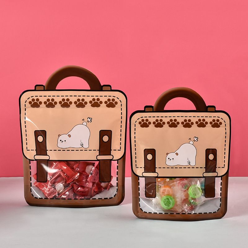 Fashion Little White Bear Schoolbag (small Size) (minimum Batch Of 10 Pieces) Pet Cartoon Special-shaped Portable Packaging Bag,Jewelry Packaging & Displays