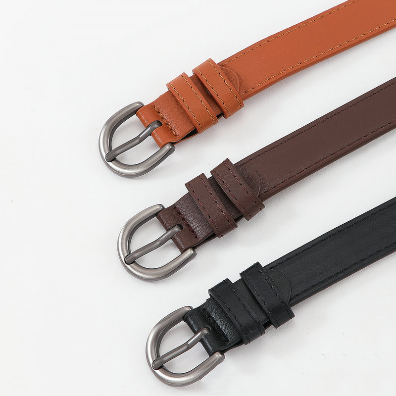 Fashion Brown Wide Belt With Metal Pin Buckle,Wide belts