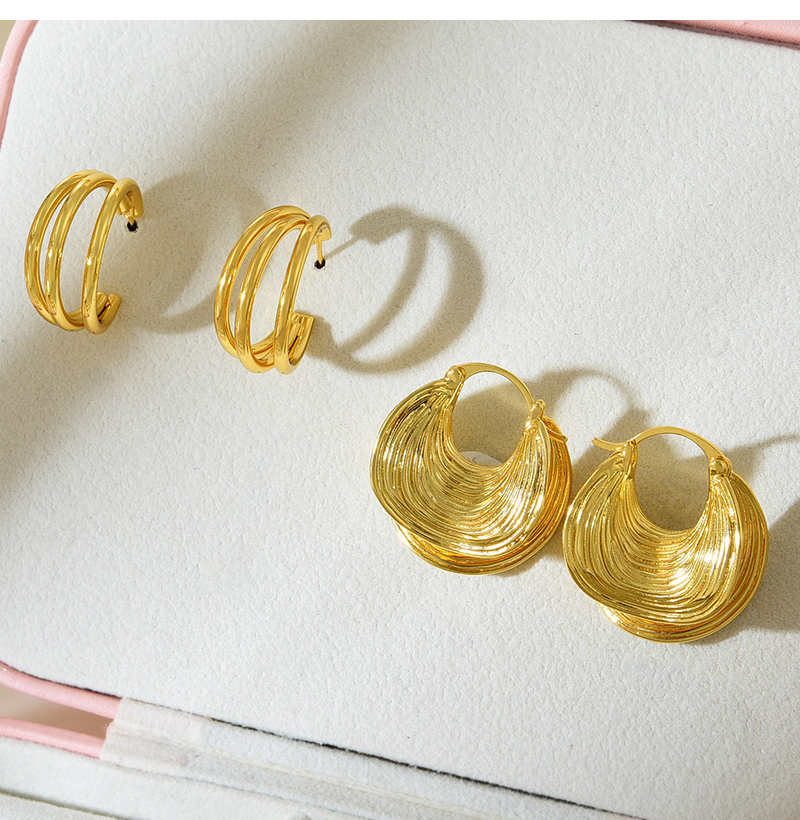 Fashion Golden 2 Copper Geometric Thread Earrings,Earrings