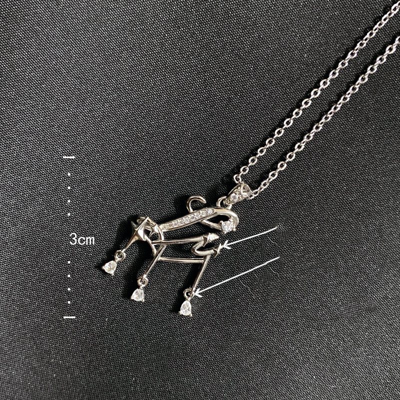 Fashion Silver Copper Diamond Geometric Necklace,Necklaces
