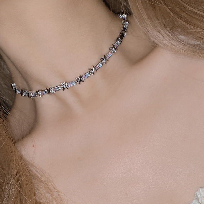 Fashion Diy Necklace?3 In 1?3 Colors Copper Diamond Geometric Necklace,Necklaces