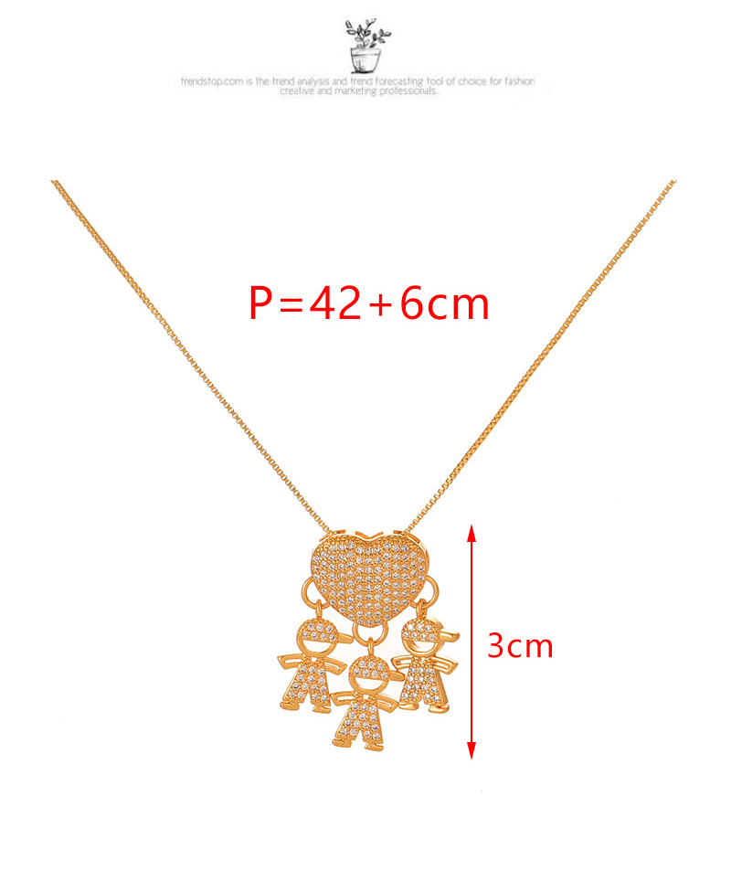 Fashion Girl Copper Inlaid Zirconium Love Necklace For Boys And Girls,Necklaces