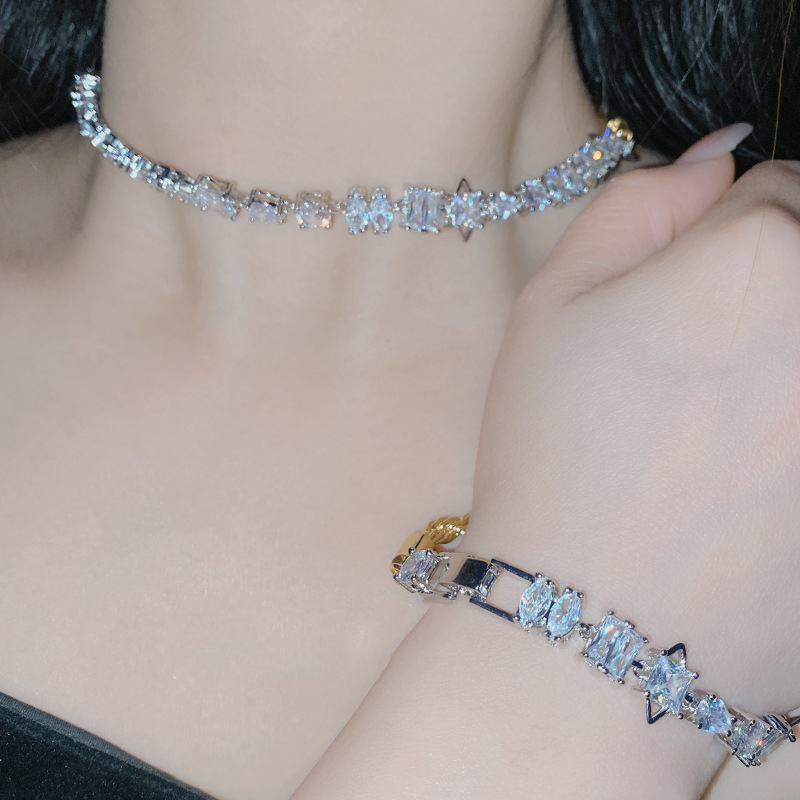 Fashion Bracelet Copper Diamond Geometric Irregular Bracelet,Bracelets
