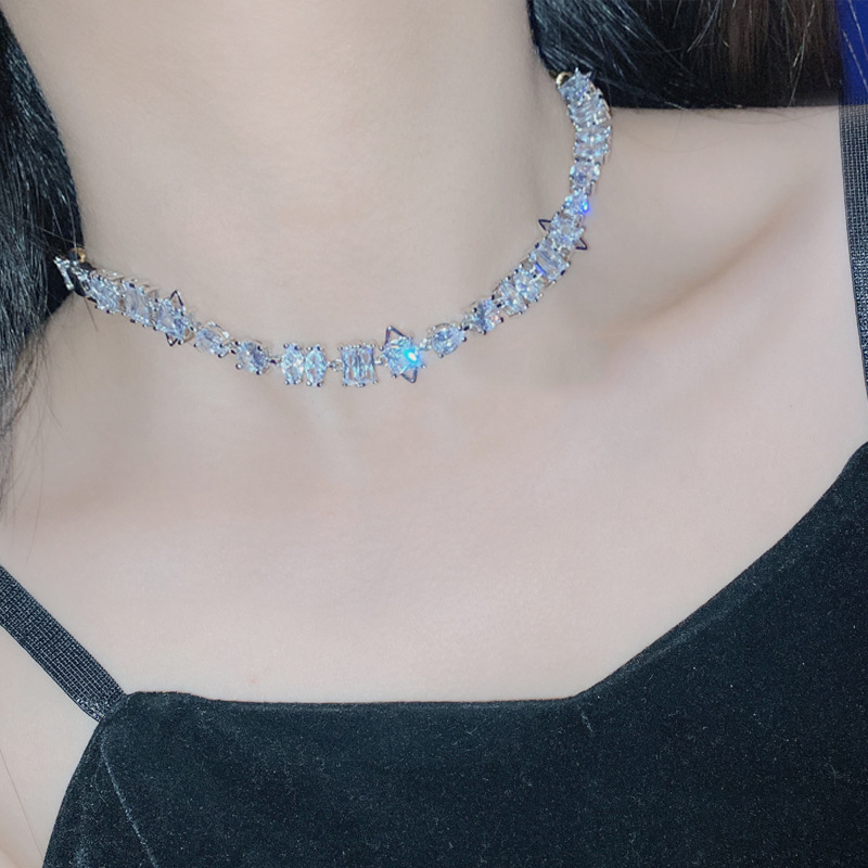 Fashion Necklace Copper Diamond Geometric Irregular Necklace,Necklaces