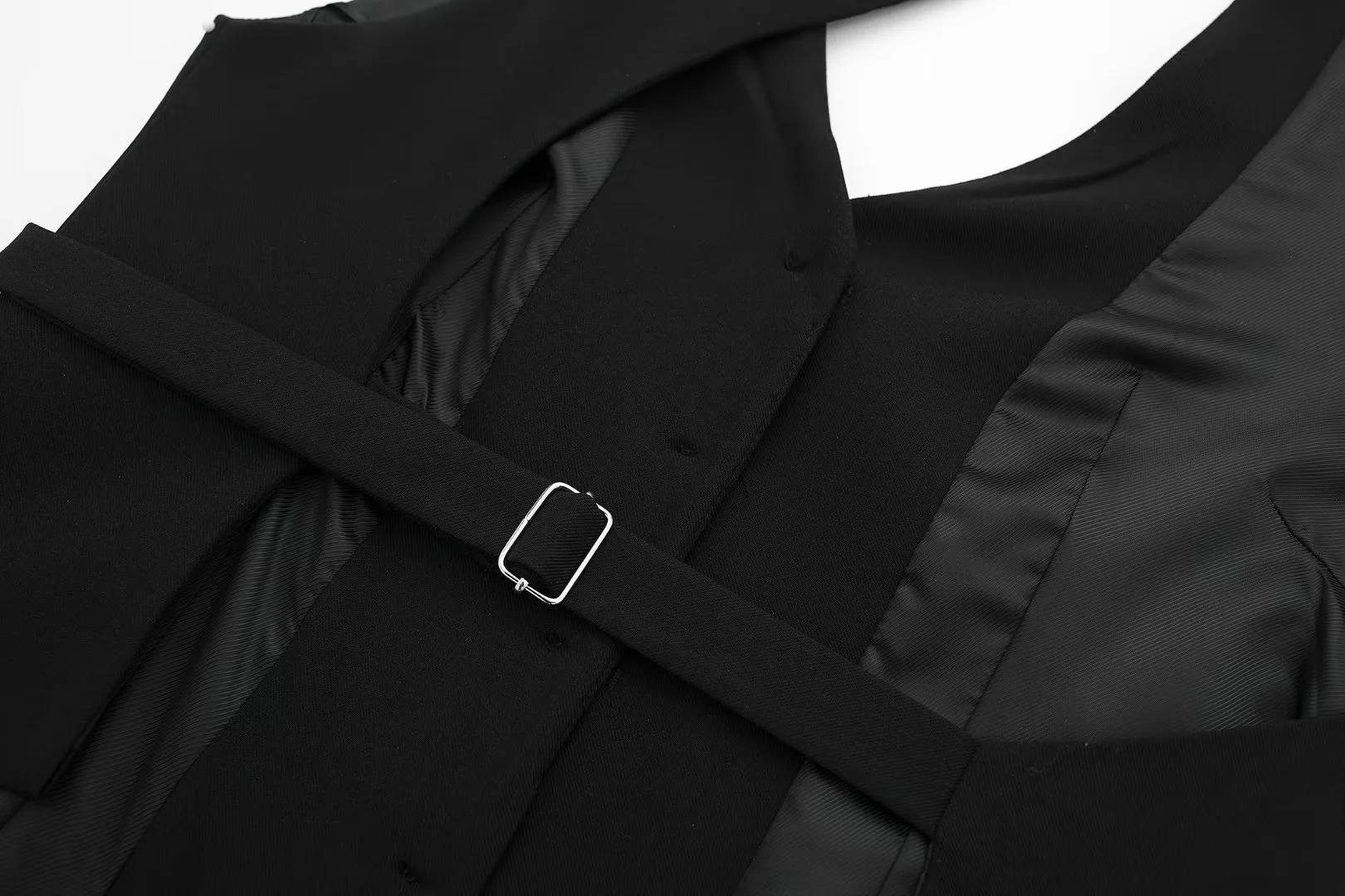 Fashion Black Blended Hollow Halter-breasted Vest,Coat-Jacket