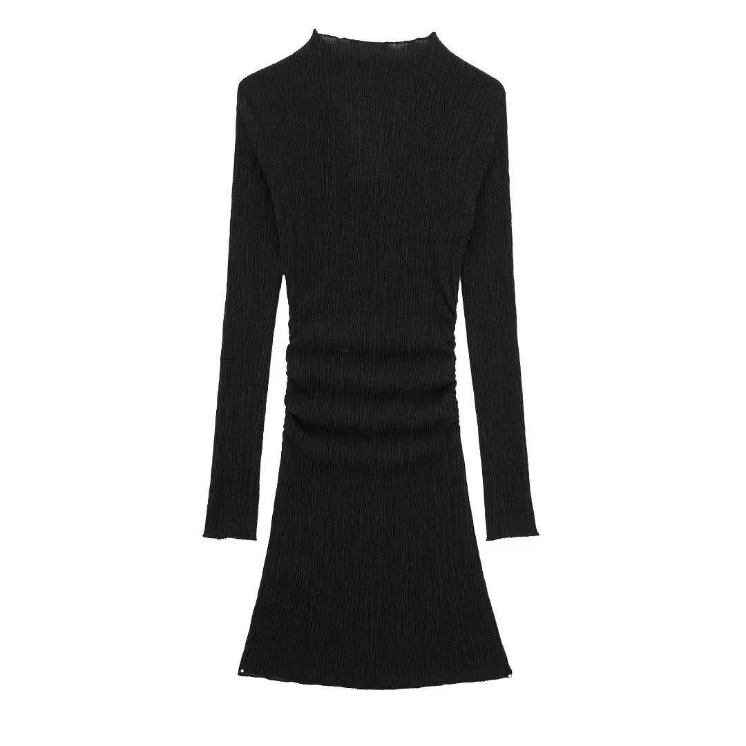 Fashion Black Blended Knitted Skirt,Mini & Short Dresses
