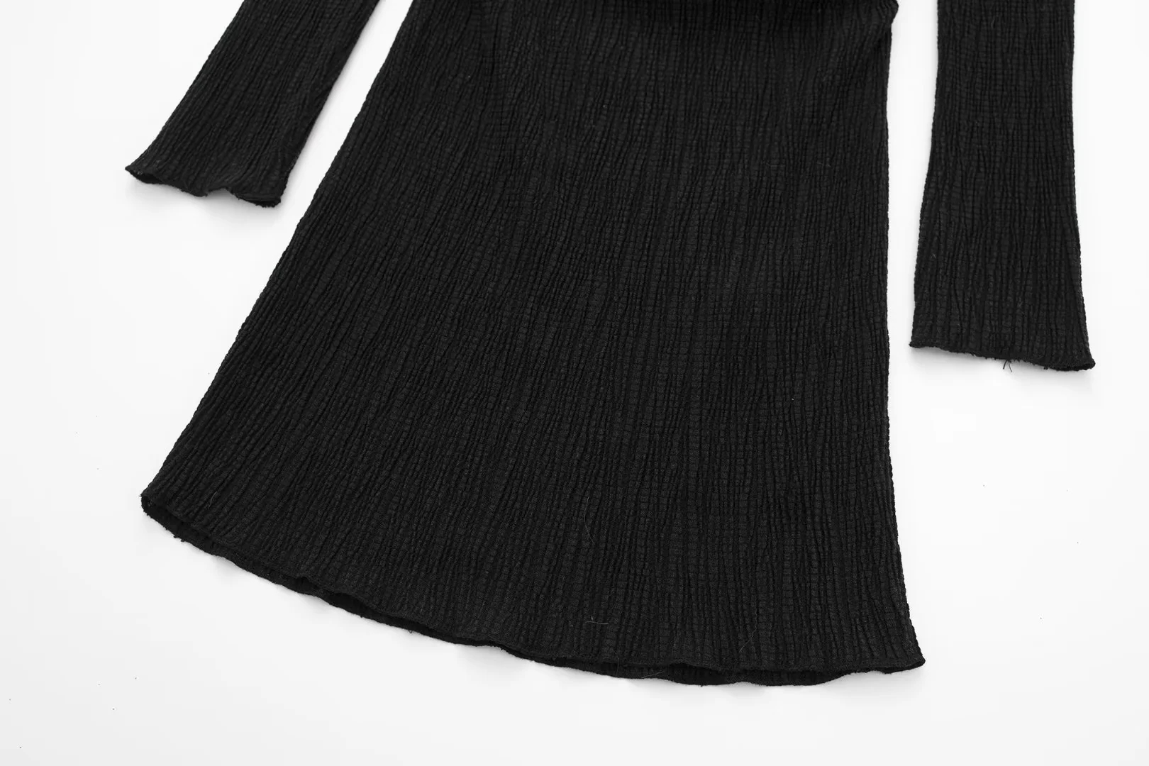 Fashion Black Blended Knitted Skirt,Mini & Short Dresses