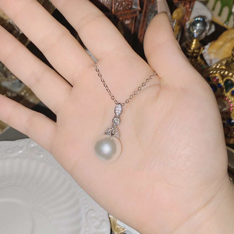 Fashion 3# Copper Diamond Pearl Necklace,Necklaces