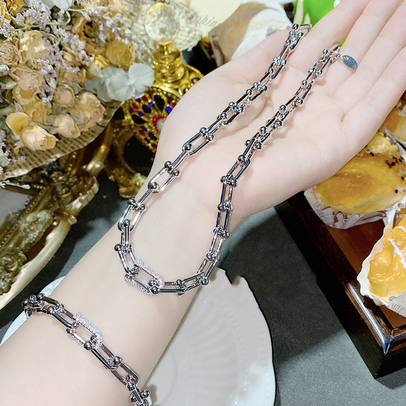 Fashion Bracelet Copper Horseshoe Chain Geometric Bracelet,Bracelets