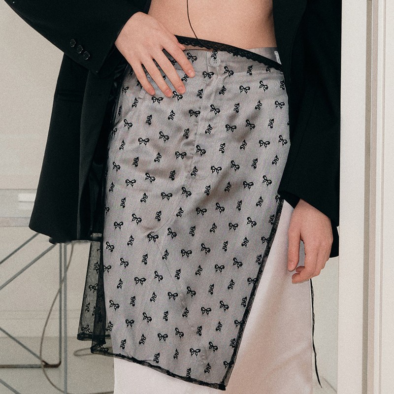 Fashion White Polka Dots Layered Strappy Lace Skirt,Skirts