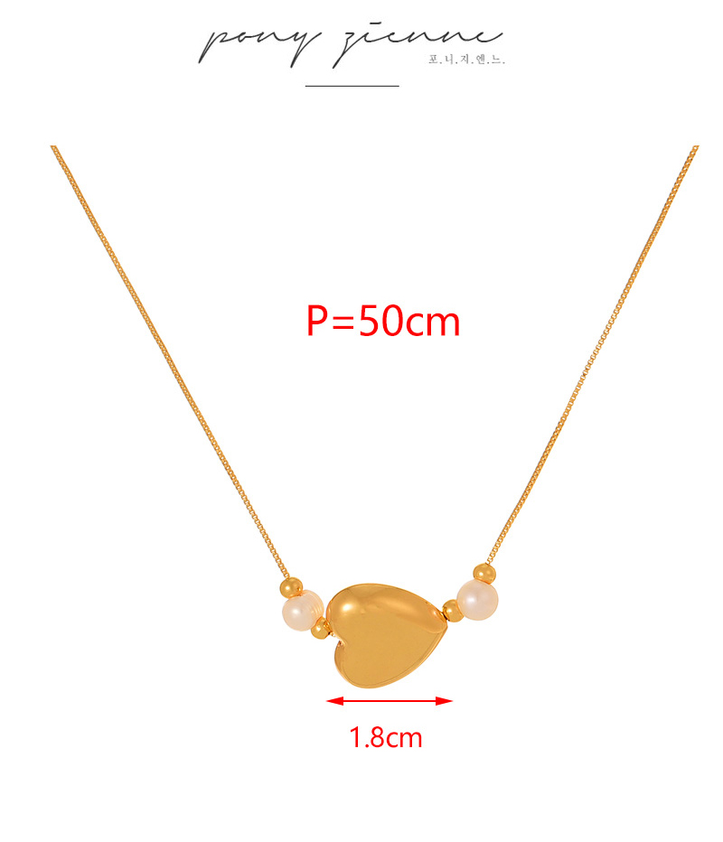 Fashion Gold Copper Love Pearl Pendant Necklace,Necklaces