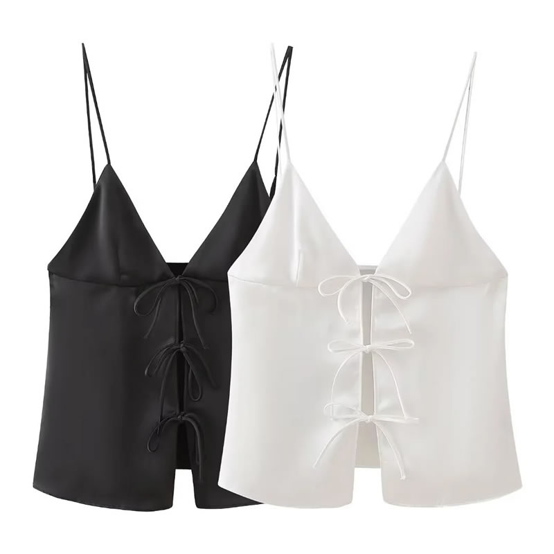 Fashion White Polyester Strappy Halter Top,Tank Tops & Camis