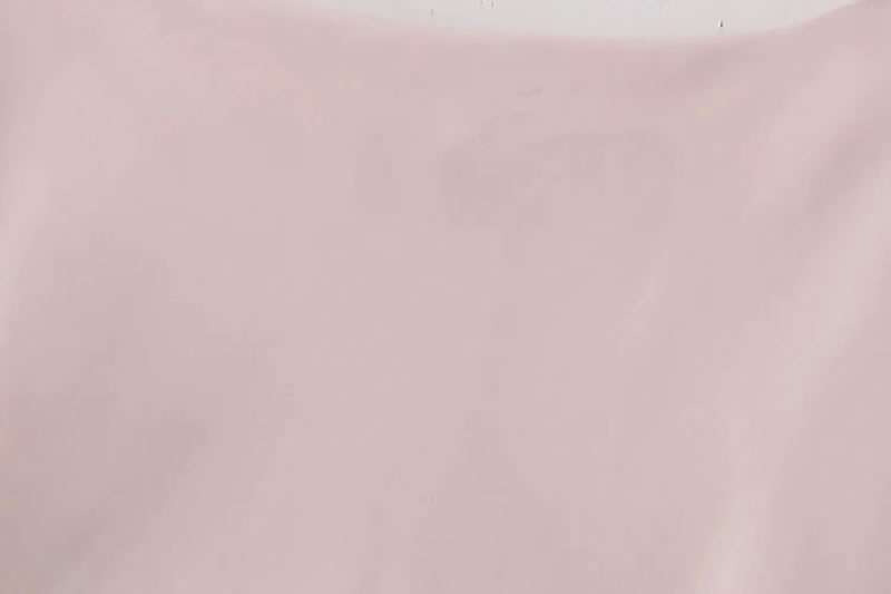 Fashion Pink Silk-satin Pleated Top,T-shirts